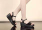 Frauen verzierte Plattform-offene Zehen-Schnallen-Sandale