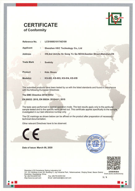 China Shenzhen HXC Technology Co.,Ltd Zertifizierungen