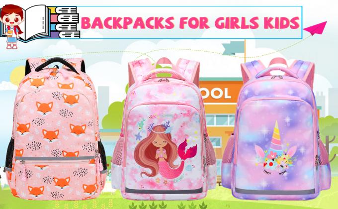 Polyester Kinder Schul Rucksack Meerjungfrau Schultasche Drei Stück Set 0